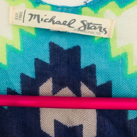 Michael Stars Turquoise Aztec Shawl - Picture 3 of 4